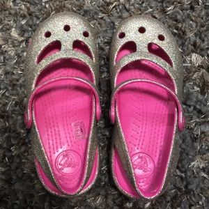 Crocs sparkly Mary Jane style, good condition